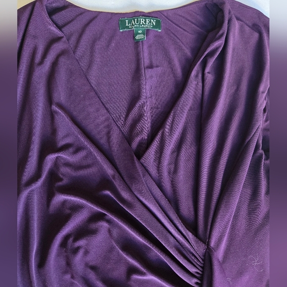 Ralph Lauren Elegant Purple Sleeveless Dress.Size 10 - Picture 8 of 10